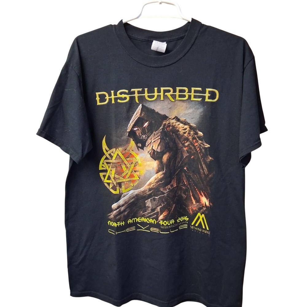 Disturbed‎ Chevelle Tour Shirt Large Tee 2016 Tour Dates Nothing More  EUC